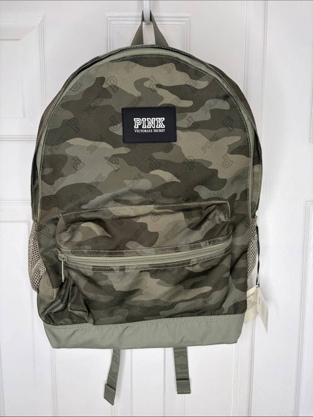 PINK Victoria's Secret Olive Camo Backpack Green Bookbag School Travel